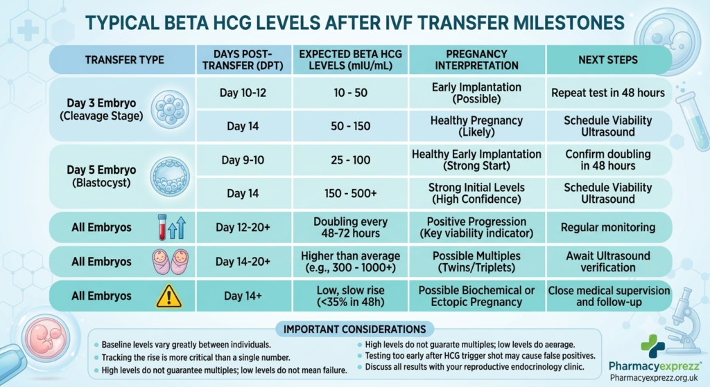 Beta HCG levels after IVF transfer